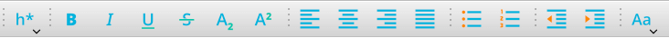 Image of Formating toolbar.